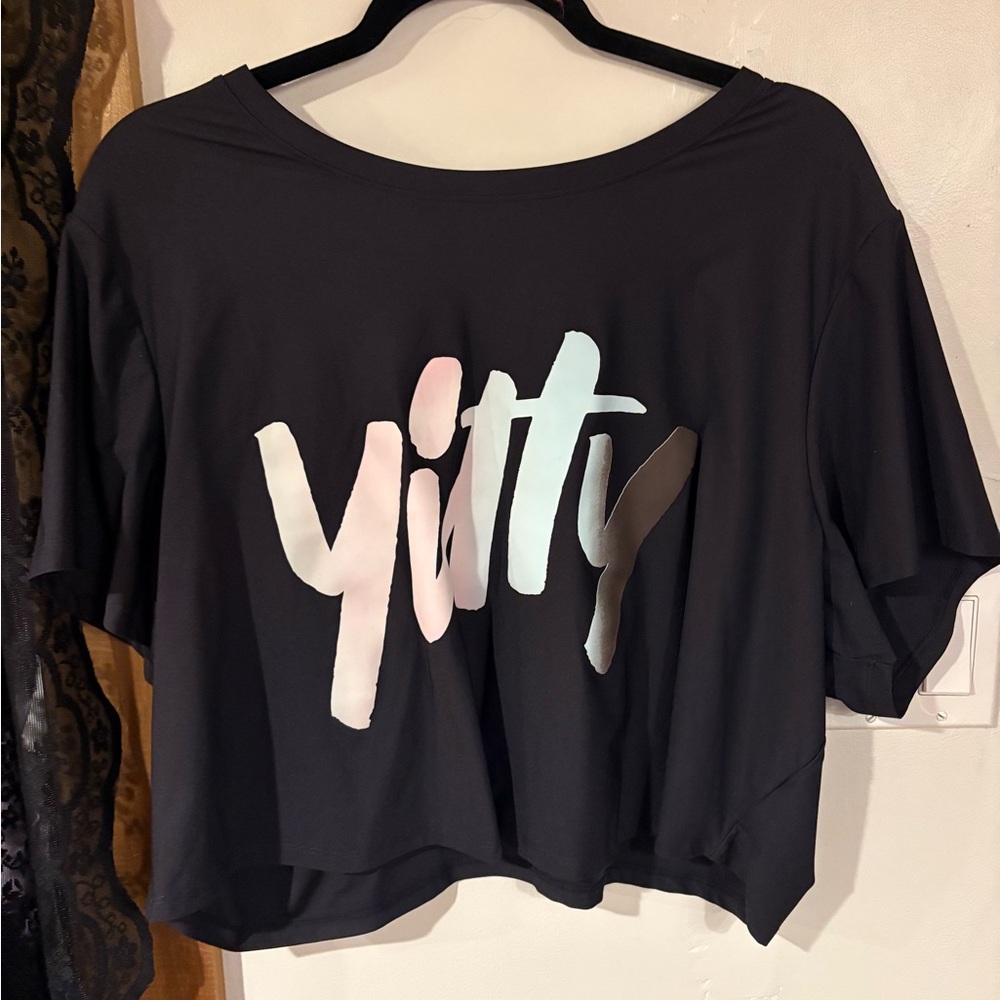YITTY Black Graphic Top NWOT